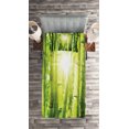 thumbnail image 2 of Ambesonne Jungle Quilted Coverlet 2 Pcs, Sun Beams in Wild Jungle Art, Twin Size, Lime Green Yellow, 2 of 2