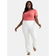 thumbnail image 2 of Terra & Sky Women's Plus Size Bootcut High Rise Jeans, 32” Inseam Regular, 2 of 5