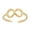 Yellow Gold-Tone Plated, variant on Infinity Cubic Zirconia Knuckle / Toe Ring Rose Gold-Tone Plated Sterling Silver