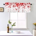 thumbnail image 3 of Valentines Day Curtains Kitchen Window Valance Red Pink Love Heart Valentine''s Rod Pocket Valances Windows Treatments 1 Panel Short Curtain 54x18 Inch for Bathroom Living Room Decor, 3 of 6