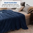 thumbnail image 4 of Electric Heated Blanket, Machine-Washable Flannel Blanket, 62" x 84" Twin Size Heated Throw Blanket with 10 Heat Levels, 8 Hours Auto Off, Overheating Protection, ETL Approved (Blue), 4 of 8