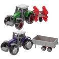 thumbnail image 1 of 2pcs Plastic Truck Toy Tractor Toy Boys Truck Model Lifelike Container Tractor Toy Model, 1 of 6