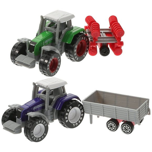 KAKOWELY 2 Pcs Camion Jouet en Plastique Tracteur Jouet Garçons Modèle de Camion Conteneur Réaliste Tracteur Jouet Modèle,6.22"X1.97"X1.57 Pouces