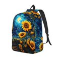 thumbnail image 2 of Balery Vintage Starry Sky Sunflower Vintage Canvas Backpack for Men and Women - Large Capacity, Durable Travel Laptop Bag for School, Work, Hiking, and Outdoor Activities-Small, 2 of 7