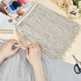 thumbnail image 3 of 1 Yard Beaded Fringe Trim Acrylic Tassel Fringe Trim 12 Inch White Tube Bead Ribbon Tassel Fringe Trim for Crafts DIY Dress Clothes Decoration, 3 of 6