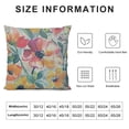 thumbnail image 5 of JEUXUS  Throw Pillow Cover Colorful Wildflowers Watercolor Floral Red Poppy Peony Daisy Nature Bright Rectangular Throw Pillow Covers for Couch Sofa Home Decor, 5 of 5