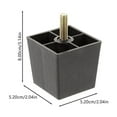 thumbnail image 2 of GAXIRE 8pcs Black Adjustable Furniture Support Feet for Couch, Sofa, Table Legs with Height Adjustment, 2 of 8