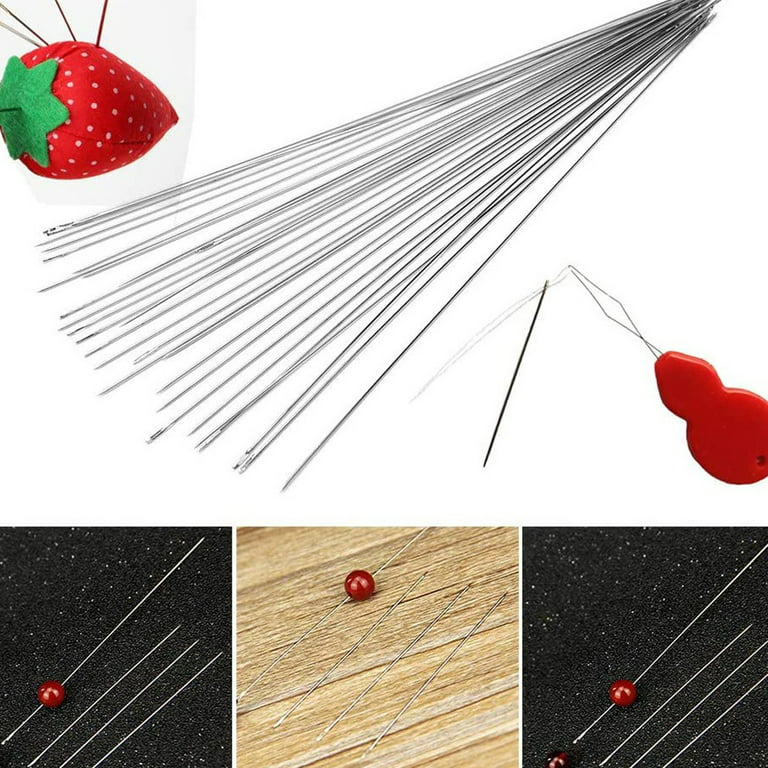 47Pcs Beading Needles Extra Fine Thin Long Straight Needle Jewelry Making