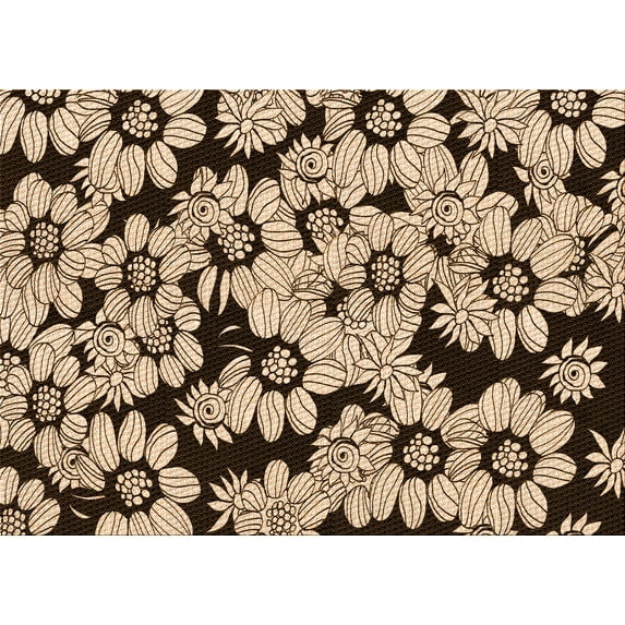 Ahgly Company Indoor Rectangle Patterned Blood Night Red Area Rugs, 2' x 5'