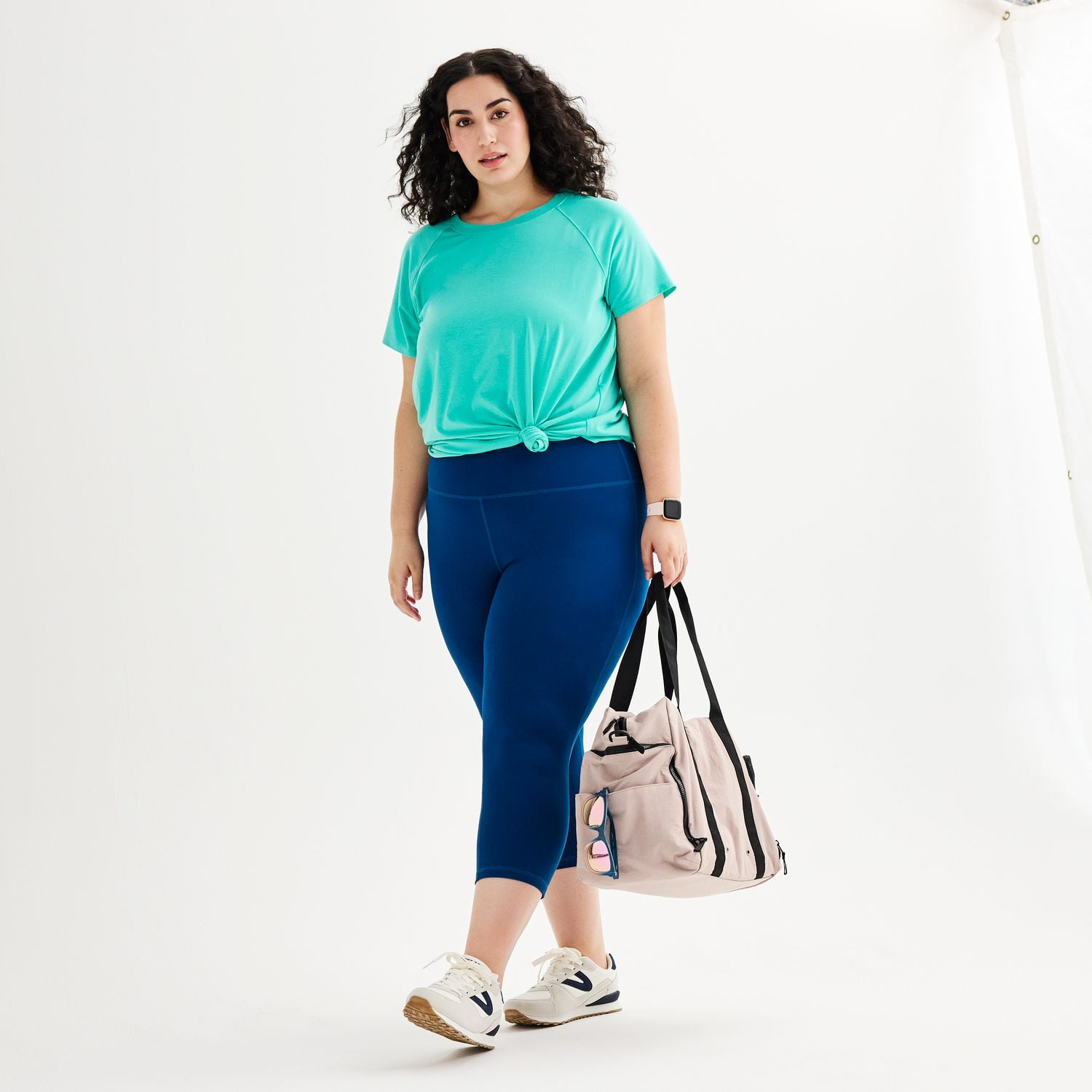 Plus Size Tek Gear® Essential Soft Capri Leggings Color: Charcoal Size: 3X  - Walmart.com
