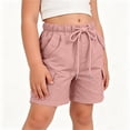 thumbnail image 5 of Umfun Girls' Multi-Pocket Cargo Shorts with Drawstring Waist - Durable Summer Utility Shorts for Outdoor Hiking & Casual Daily Wear, 5 of 9