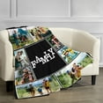 thumbnail image 4 of Custom Throw Blanket, with Photos and Text, Picture Collage Blanket, Personalised Gift, for Dad, Mum, Kids, Dog, Friend or on Anniversary, 3 Photos, 50"×60", 4 of 6