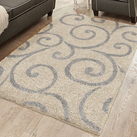 Comfort Shag Mint Green Rug - Better Homes and Gardens Swirls Soft Shag Area Rug or Runner