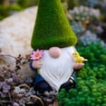 thumbnail image 2 of Adorno de estatua Gnome Dwarf Estatua Ornamento Resina Figura decorativa para césped al aire libre (azul), 2 of 5