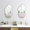 thumbnail image 3 of SHYFOY Irregular Mirror for Wall Cloud Shaped Mirror Black  Asymmetrical Wall Mirror for Home Decor 22"x36", 3 of 9