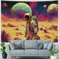 thumbnail image 4 of JRXY Astronaut Tapestry Space Planet Mountains Tapestry Desert Cactus Flower Tapestry Trippy Skull Aesthetic Tapestry Wall Hanging for Home Decor Painting, 4 of 6