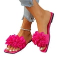 thumbnail image 2 of YOUYEDIAN Pantoufles de Maison pour Femmes Été Chaussures d'Intérieur Mignonnes Sandales Cool Sandales de Plage (Rose Vif), 2 of 7