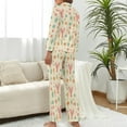 thumbnail image 3 of Top-kevin Women's Pajama Sets Pizza Slice Pattern Long Sleeve Lounge Sets Pjs Sleepwear with Pockets, 3 of 12