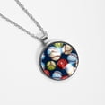 thumbnail image 4 of Baseball Glass Circular Pendant Necklace - Beautiful Handcrafted Jewelry Piece for Women, 4 of 5