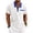 White, variant on Mens T-Shirts Waffle-Weave Color-Blocked Pocketed Half-Buttoned Collared Short-Sleeve Shirt,Sizes S-3XL