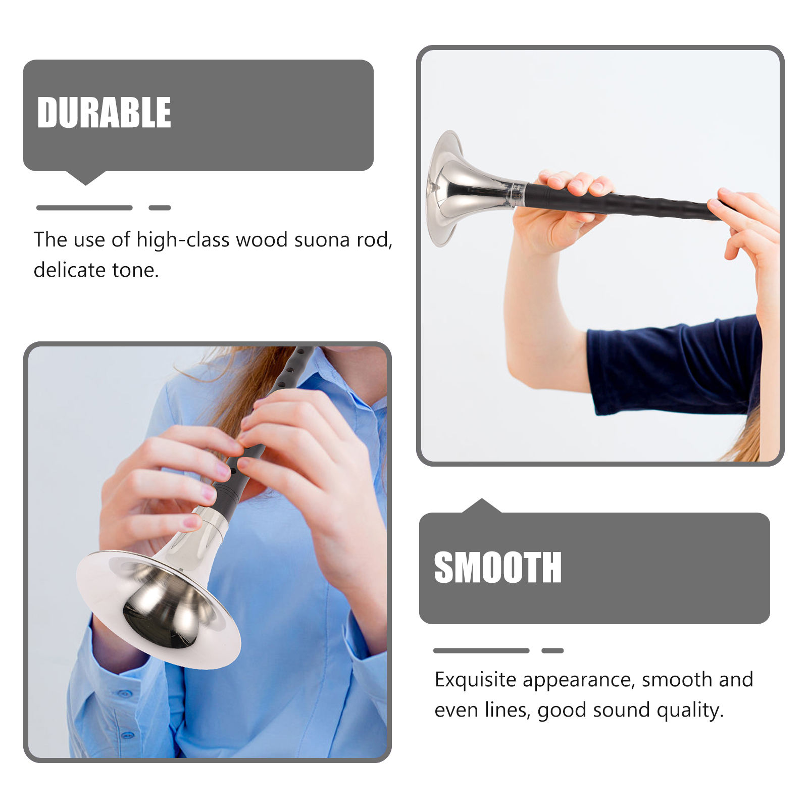 LOLIPPYY Chinese Wind Instrument Set for Professionals, Ethnic Traditional Musical Instrument with Assorted Colors