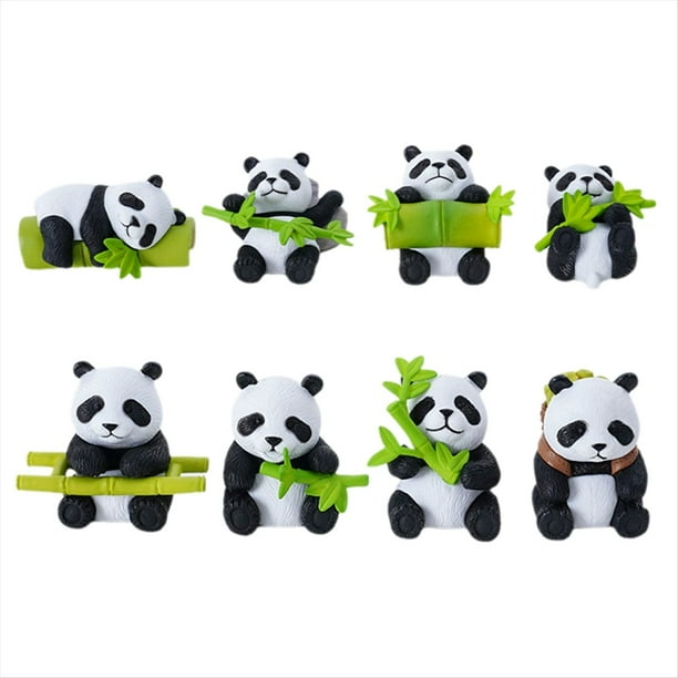 Muñecas de Plantas de Madera Brasileñas, Lindas Muñecas de Panda, Mini Adornos Decorativos de Escritorio para Coche, Decoración del Hogar