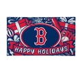 thumbnail image 2 of Boston Red Sox 28" x 16" Happy Holidays Christmas Turf Door Mat, 2 of 3