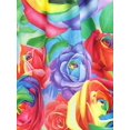 thumbnail image 4 of Camiseta Hombro Descubierto Estampado Rosa Arco Iris Tamaño Plus Rosegal Camisetas tallas grandes, 4 of 5