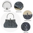 thumbnail image 4 of MMYGU 1920s Vintage Beaded Evening Bag for Women Pearl Clutch Bag Sequin Handbag Bridal Wedding Purse, 4 of 6