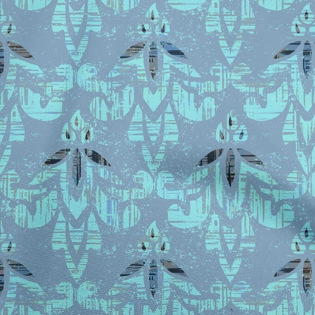 oneOone Cotton Flex Light Blue Fabric Damask Sewing Craft Projects Fabric Prints By Yard 40 Inch Wide