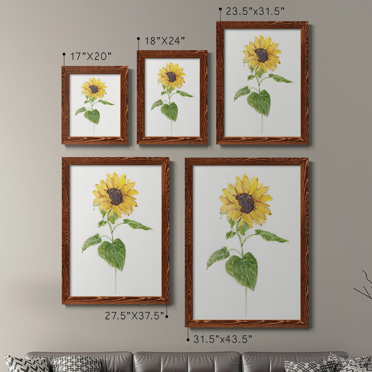 Sunflower I - Premium Framed Canvas 2 Piece Set - Ready to Hang