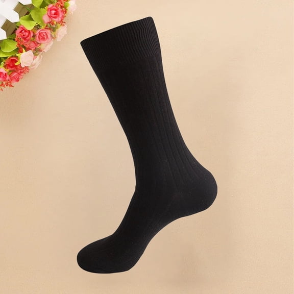 Mid Tube Socks for Women Men High Elasticity Anti Slip Breathable Socks No Odor Solid Color Cotton Business Socks Autumn Winter 2026 Sales Under $1