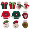 thumbnail image 5 of RV 10 juegos de bonitos colgantes de decoración de árbol de Navidad, ropa de tela, caja de regalo, guantes, pequeño regalo, juego de remolque de Navidad colgante brillar Electrónica, 5 of 5