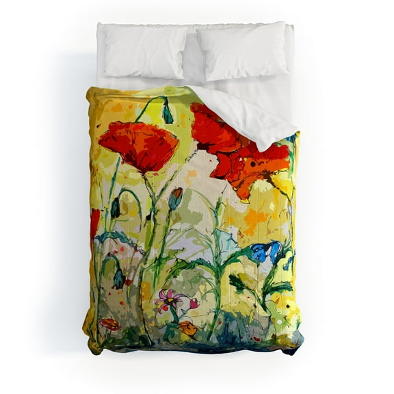 Society6 Ginette Fine Art Poppies Provence Comforter Cotton Full