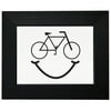 Cycling is Happiness Bicycle Smile Graphic Framed Print Poster Wall or Desk Mount Options