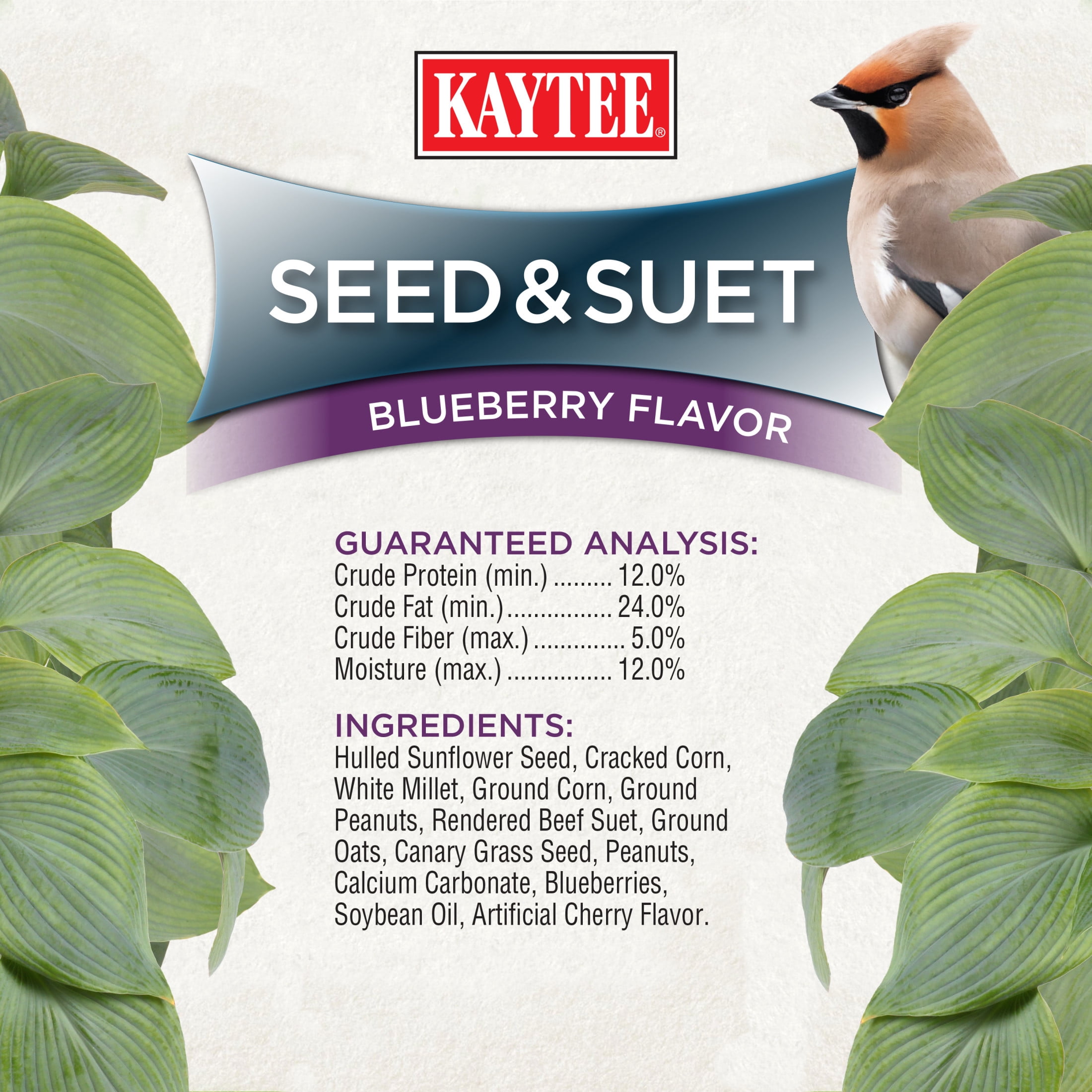 Kaytee Seed & Suet No Mess Blend Blueberry Flavor 10 Pounds