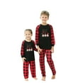 thumbnail image 5 of Odeerbi Christmas Pajamas for Family Plaid Holiday Long Sleeve Family Christmas Pajamas Matching Sets Kids Fashion Plaid Print Blouse Tops Pants Sleepwear Xmas Family Matching PJs Set Red, 5 of 6