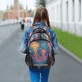 thumbnail image 6 of FORMRS Unisex Backpack Elementary School Travel Bookbag with Reflective Stripes, Psychedelic Jellyfish, 6 of 7