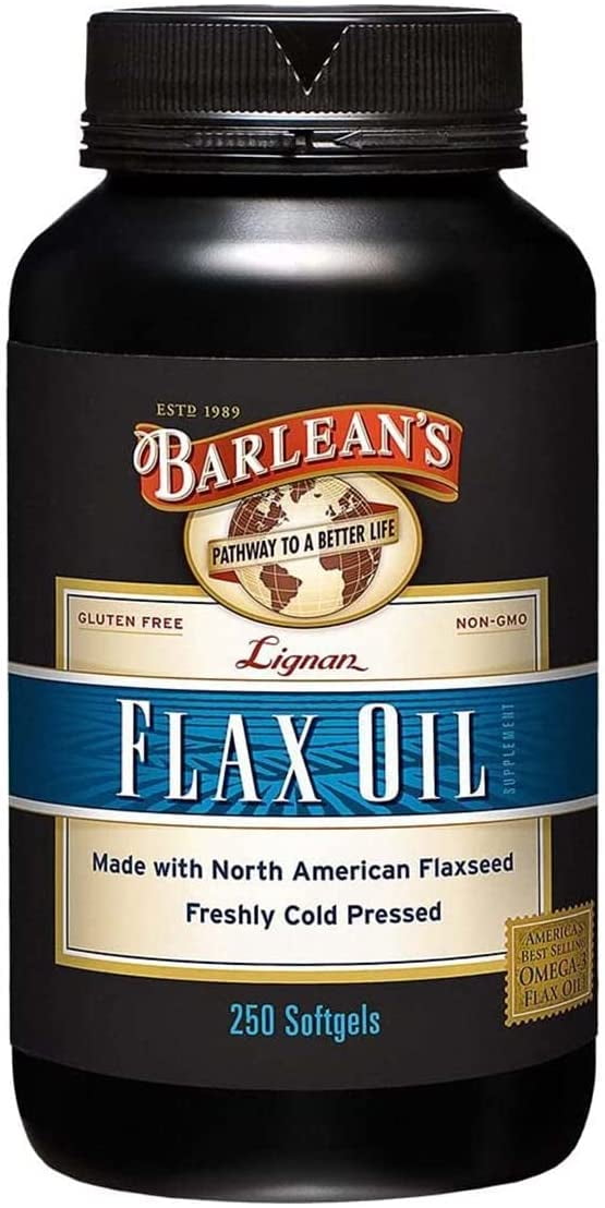 Barlean's Lignan Flaxseed Oil Softgels NonGMO, Gluten Free 250