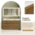 thumbnail image 6 of Navan 60"  Wood Vanity in Weathered Brown with Engineered Stone Top No Mirror, 6 of 16