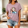 thumbnail image 5 of Women's Dolly Shirts Unisex Dolly Country Music Graphic T‑Shirt, Crewneck Short Sleeve Vintage Tee Loose Fit Casual Retro Tops for Women Daily Wear, 5 of 5