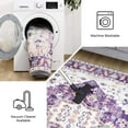 thumbnail image 5 of Softlife Ultra-Thin Chenille Vintage Area Rug Non Slip Washable Oriental Tribal Antique Carpet Home Decor Boho Style,6'x9',Purple, 5 of 8