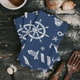 thumbnail image 4 of Kitchen for Utensils Towel Cleaning Household Tableware Cloth Dish Towel Hand Kitchen Microfiber Fish Boat Anchor Blue, 4 of 7