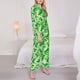 thumbnail image 3 of Balery Green Lizard Conjunto de Pijama con Estampado para Mujer, Conjunto de Dos Piezas con Manga Larga, Ropa de Dormir Suave con Bolsillos, Pijamas Cómodos-Medium, 3 of 7