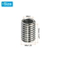 thumbnail image 2 of Unique Bargains Adaptateurs Filetage Manchon Réducteur Écrou M8x1.25 Mâle à M6x1.0 Femelle pour Réparer Insert Écrou Vis Réducteur 12mm 10 Pcs, 2 of 5