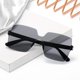 thumbnail image 3 of Gafas de sol de una sola pieza de color caramelo color combinado Gafas de sol cuadradas sin marco de tendencia europea y americana, 3 of 6