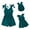 Dark Green Lace Up, variant on IBTOM CASTLE Mommy and Me Dresses Outfits Floral Sling Family Matching Romper V Neck Clothes Suit Set for Mother and Daughter 12-18 Months Dark Green Lace Up
