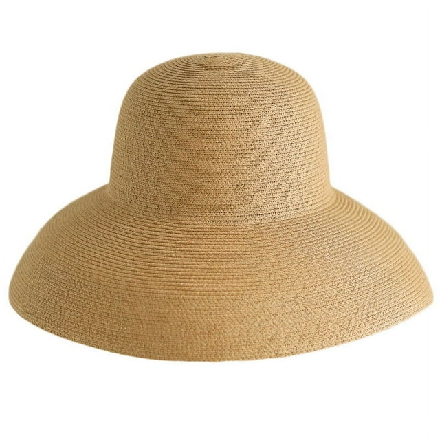 Sombrero de sol de playa, sombrero de lavabo de pescador plegable, sombrilla de protección solar, sombrero de paja para mujer