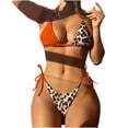 thumbnail image 2 of Dvkptbk Bikini Sets for Women Bikini Sets Maillot de Bain Femme Bicolore Mode Décontractée Taille Fine avec Découpes, 2 of 7