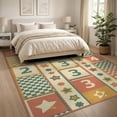 thumbnail image 3 of ODIKA Bedside Hopscotch Retro Checkered Grid Storybook Number Layout Foldable Easy Care for King Size Bedroom, Master Suite, Under Bed, 3 of 7